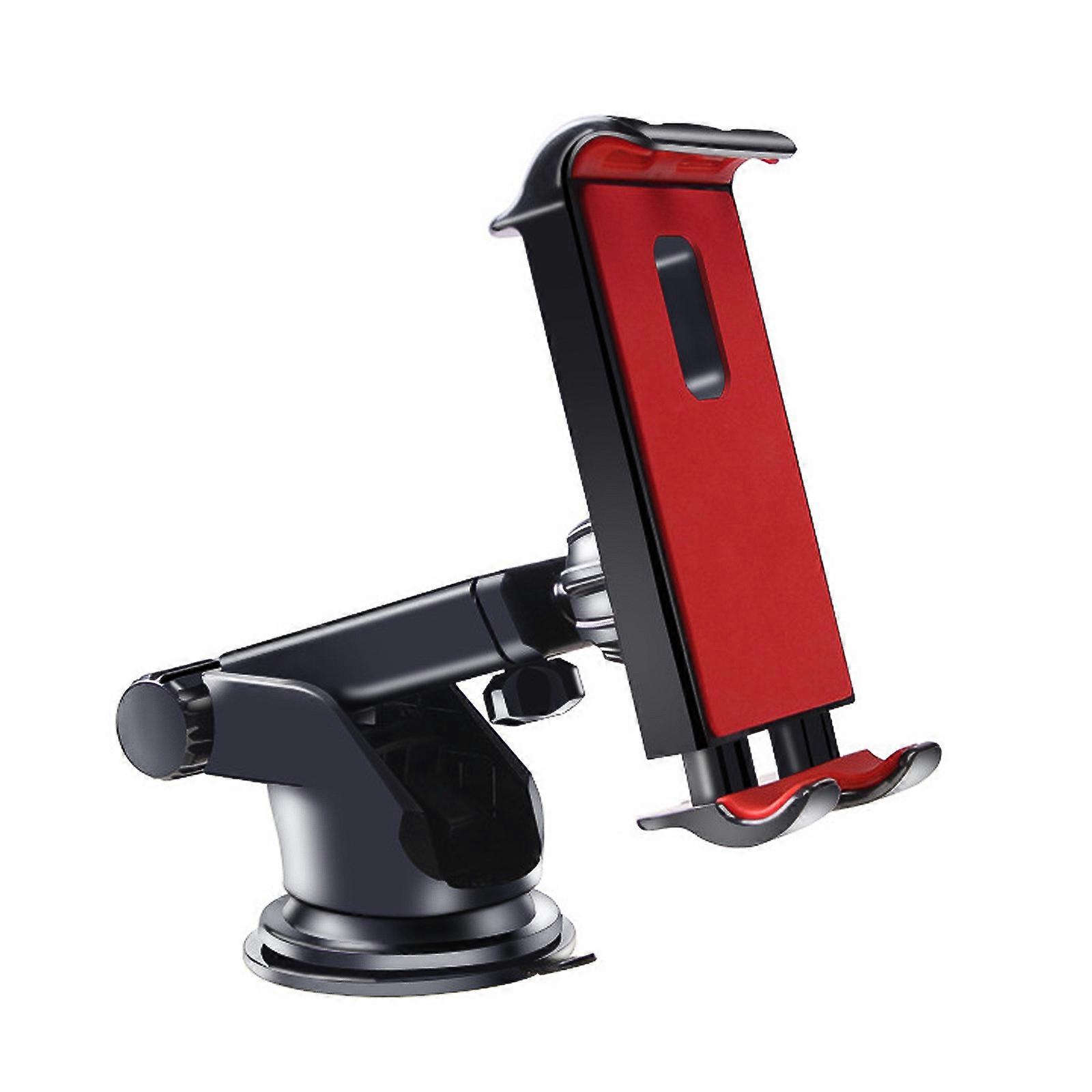 Car Dashboard Windshield Mounted Cellphone Holder Tablets Stand Suction Cup Holder Rotating Holder for Phone Tablets Red