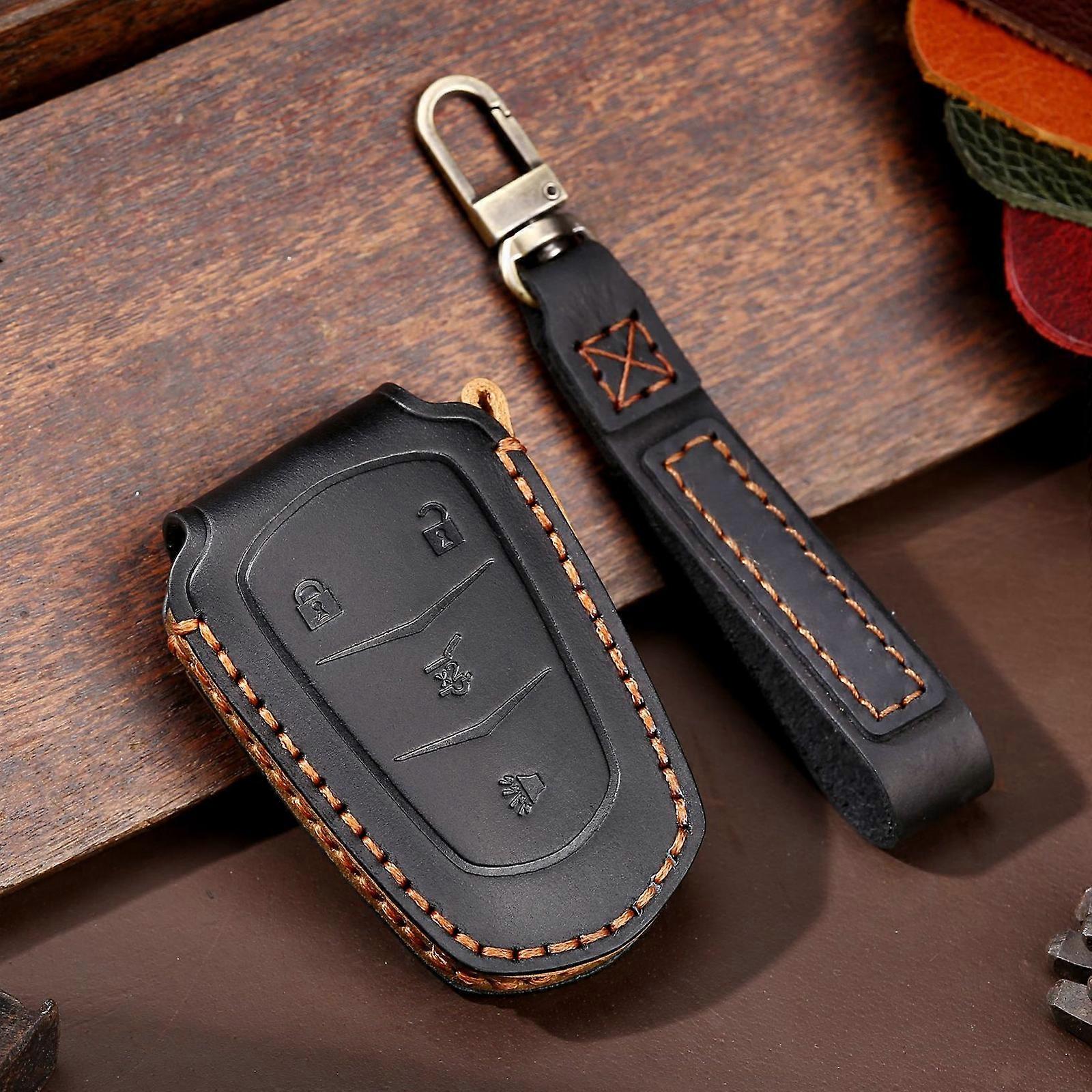 For Cadillac / CT5 / CT6 / XT6 4-button C086 Car Key Leather Protective Case