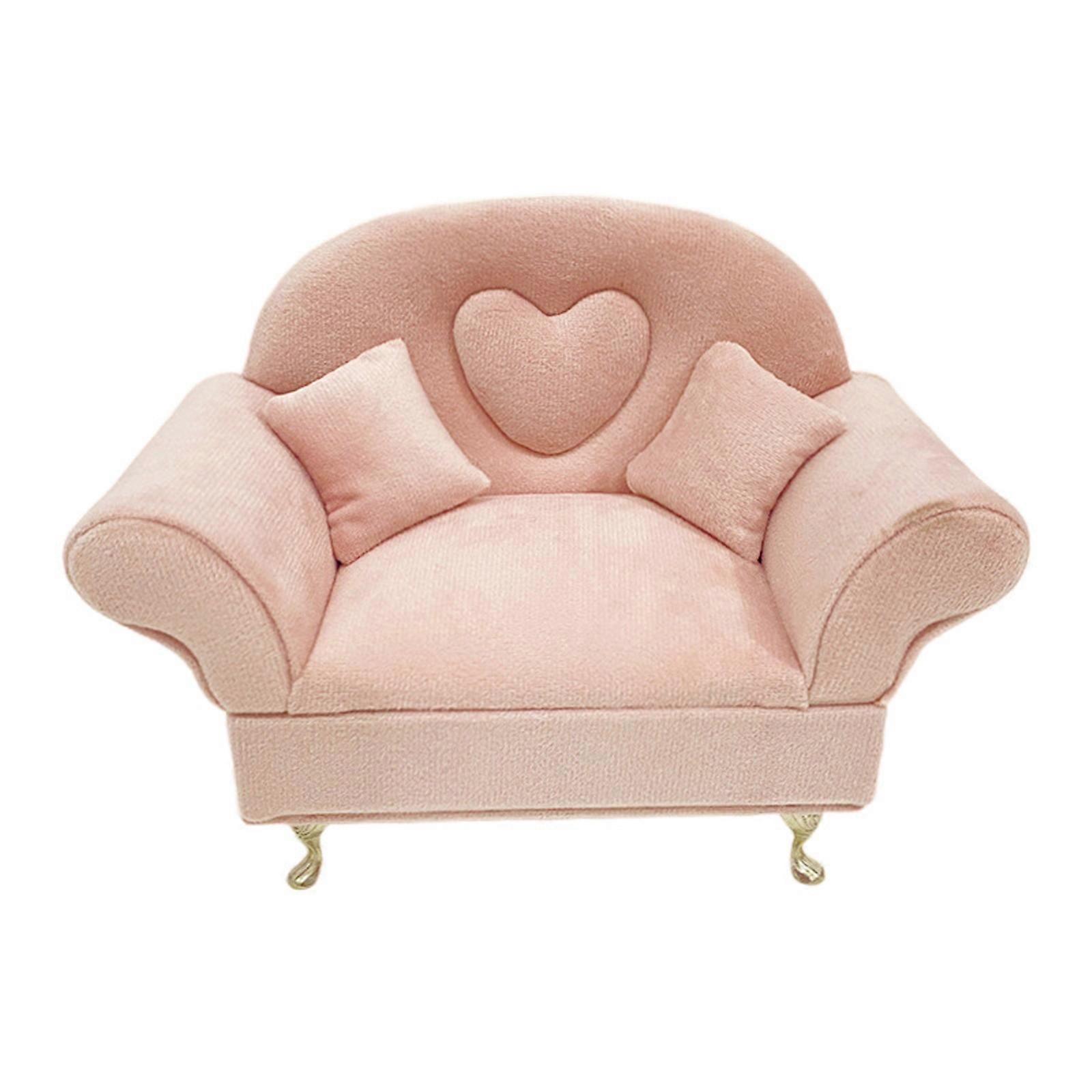1/6 Scale Dollhouses Loveseat Sofa Jewelry Container Ideal for Dressing Tables and Vanity Units
