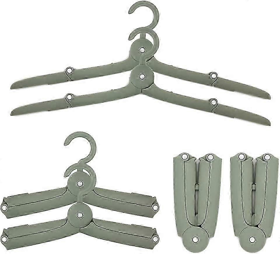 6 Pcs Clothes Hanger Folding Plastic