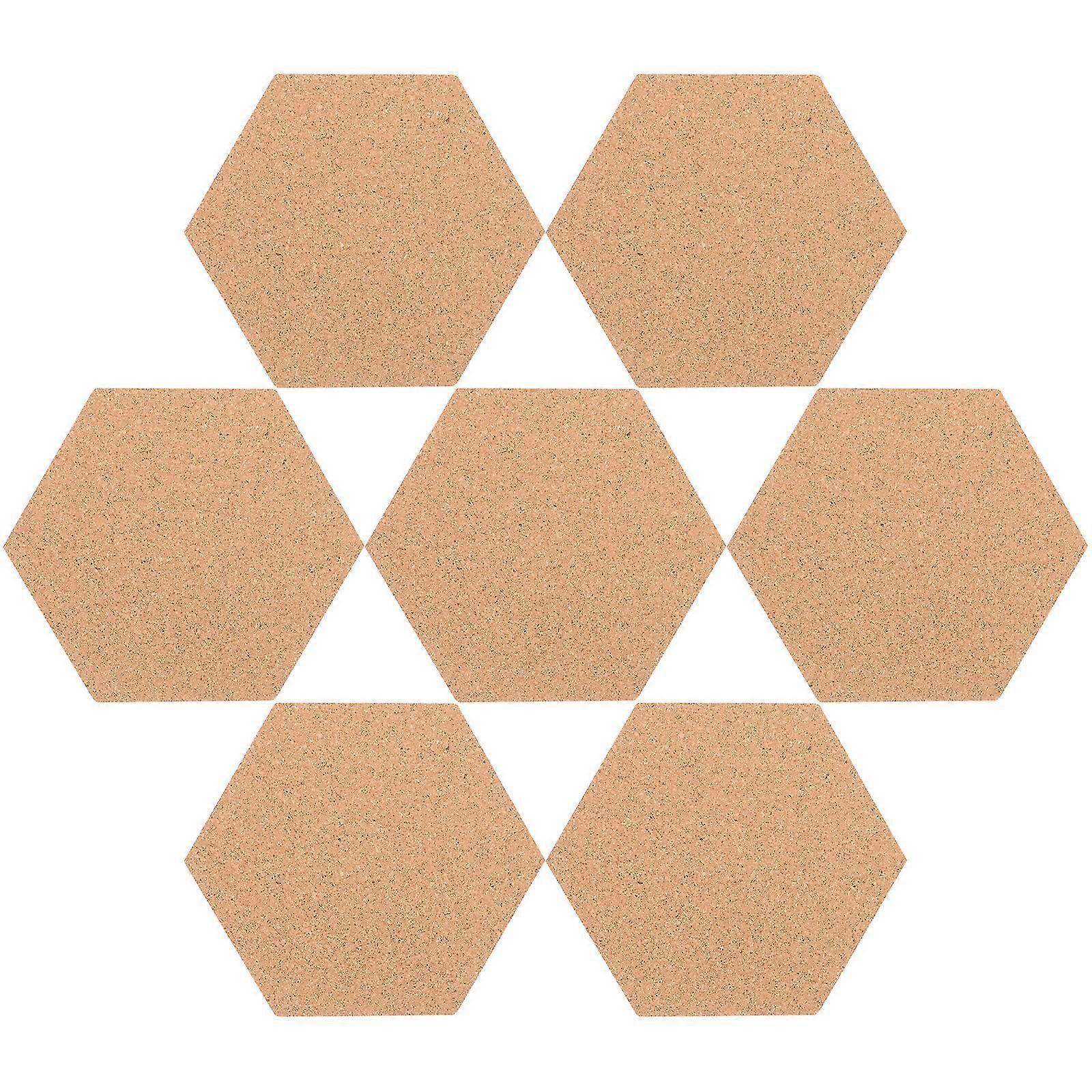 1 Set Hexagon Cork Board Household Cork Board Hexagon Picture Board Wall Messages Board