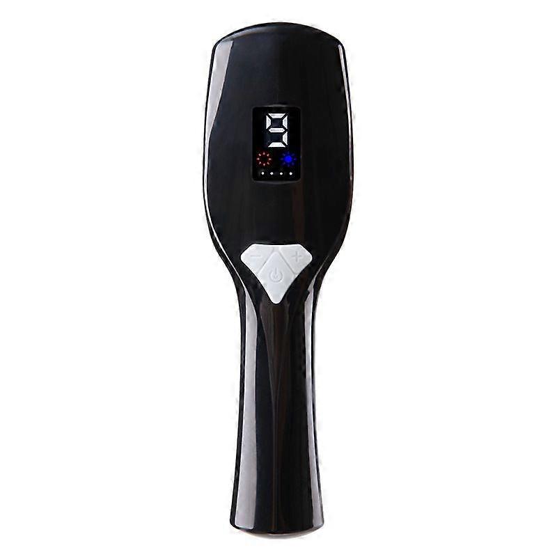 髪の成長のための振動EMS頭皮マッサージャー、薄毛の治療、強化ヘアブラシEMSマッサージコーム、赤、ブルーライト