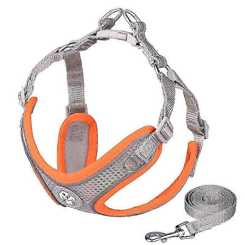 Breathable Dog Harness and Leash Set, Adjustable Reflective No Pull Dog Harness with Thickened Padded Vest, for Small Medium Dogs Cats