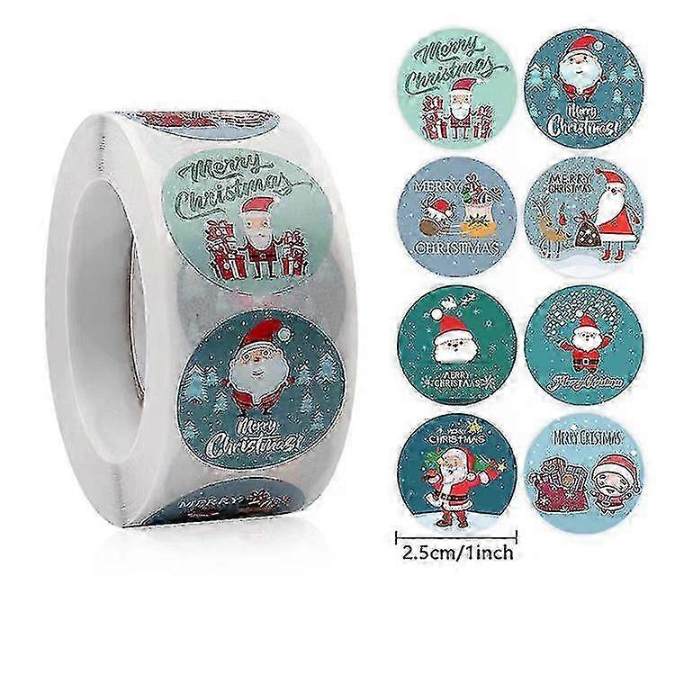2X500pcs Autocollants de Noël - Père Noël & Elk Design