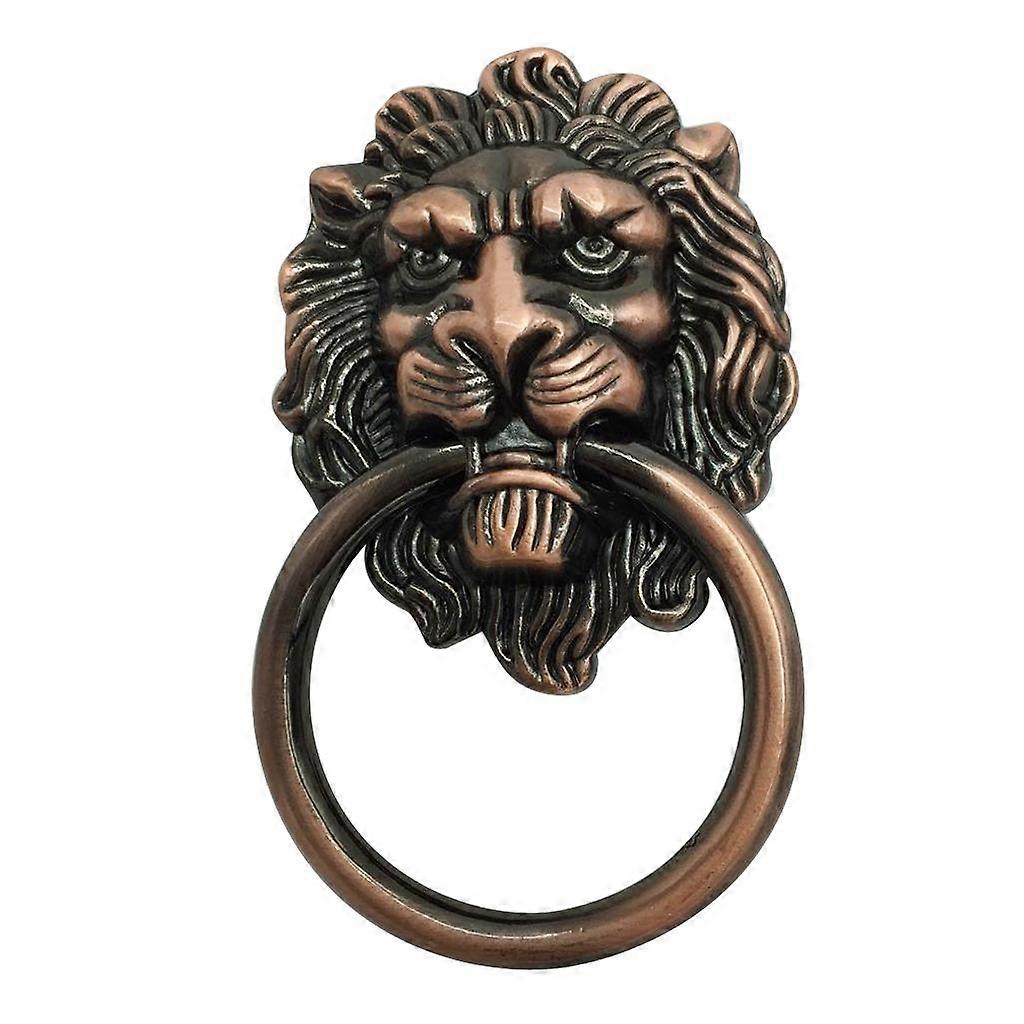 Lion Head Design Cabinet Drawer Dresser Cupboard Drop Handle _Copper