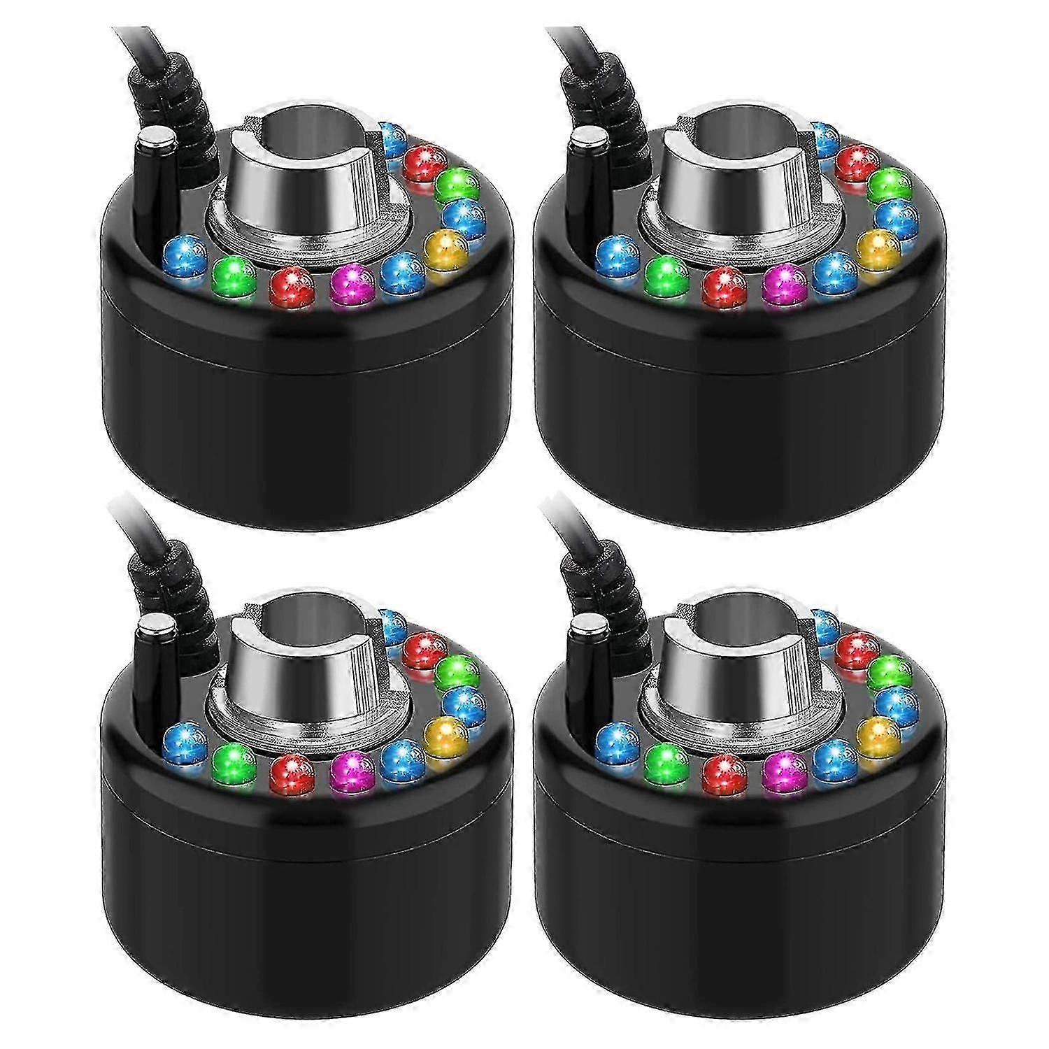 4 Pcs Halloween Mist Maker Ultrasonic Fogger Water Fountain Pond Fog Machine Color Change Fogger LE-Good