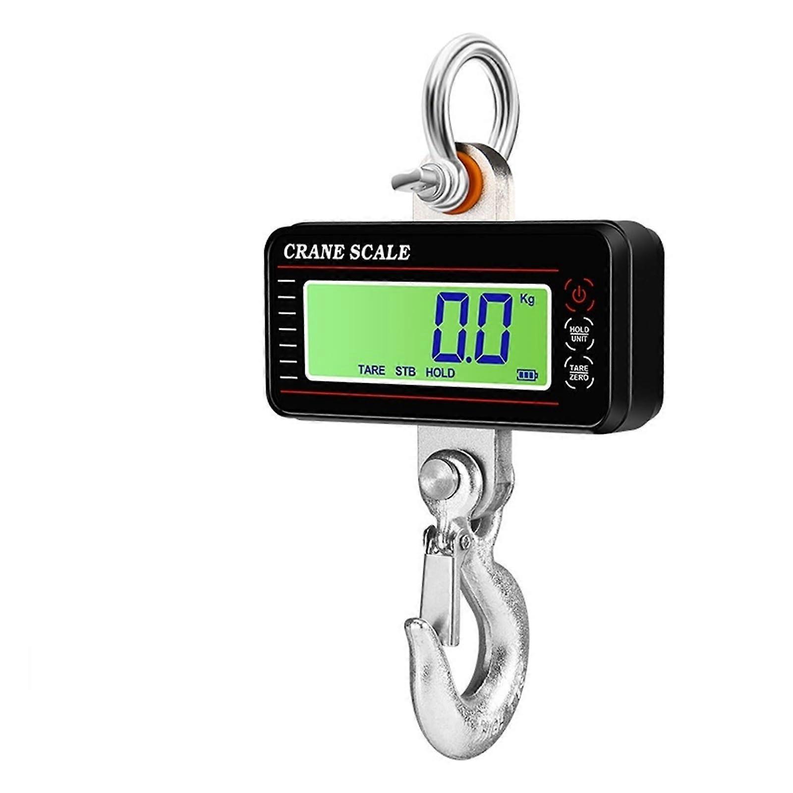 Industrial Hanging Crane Scale 1500kg/1000kg/500kg Digital Scale with 65ft Remote Control LCD Hook Weighing for Heavy Duty Use