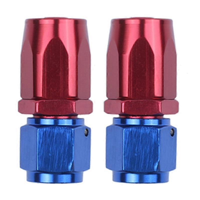 2 Pcs STRAIGHT Turbo Oil Feed Hose Fitting:AN6 8Mm
