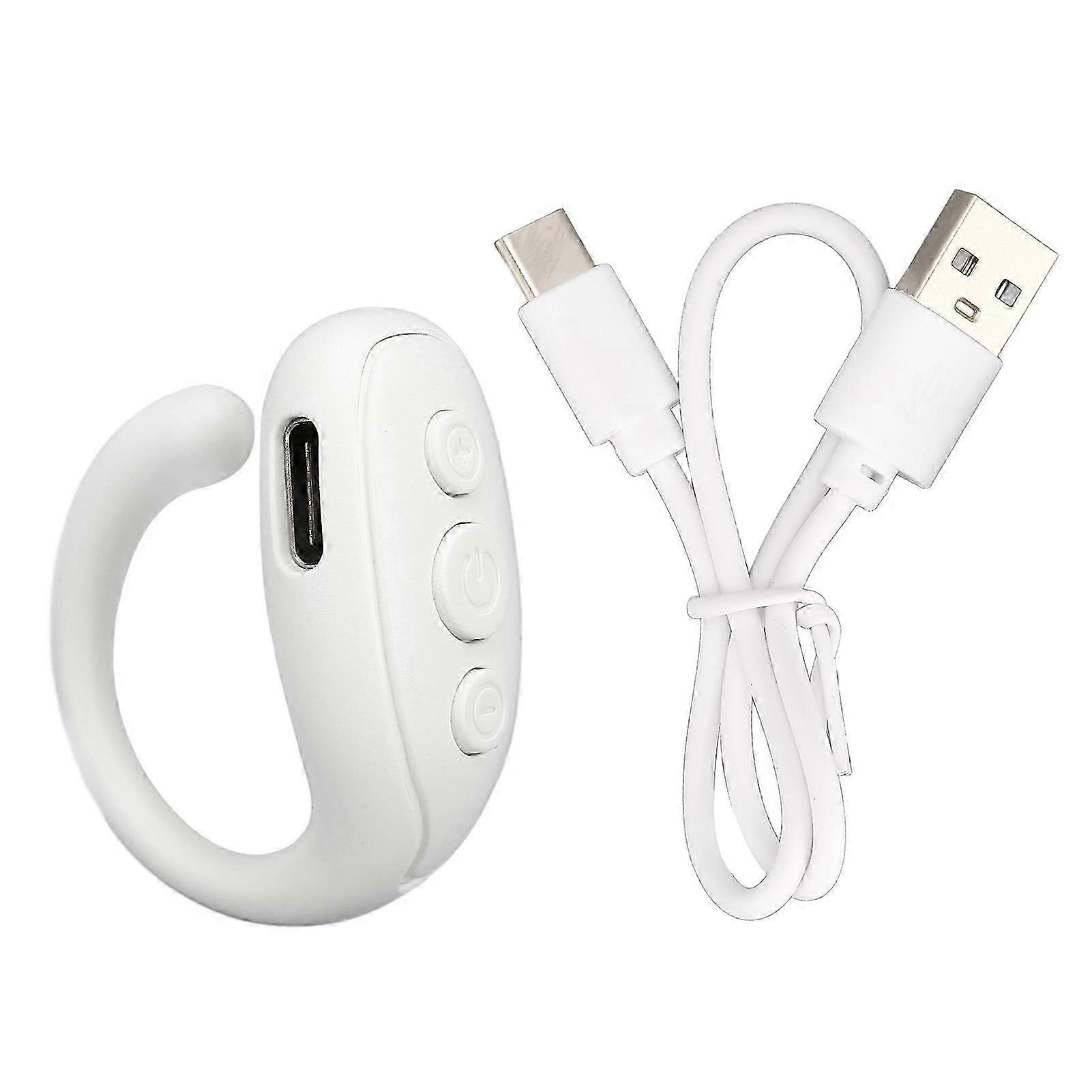 Camera Remote Shutter Mobile Phone Bluetooth Remote ABS Ring Shape Long Battery Life for Tablet White