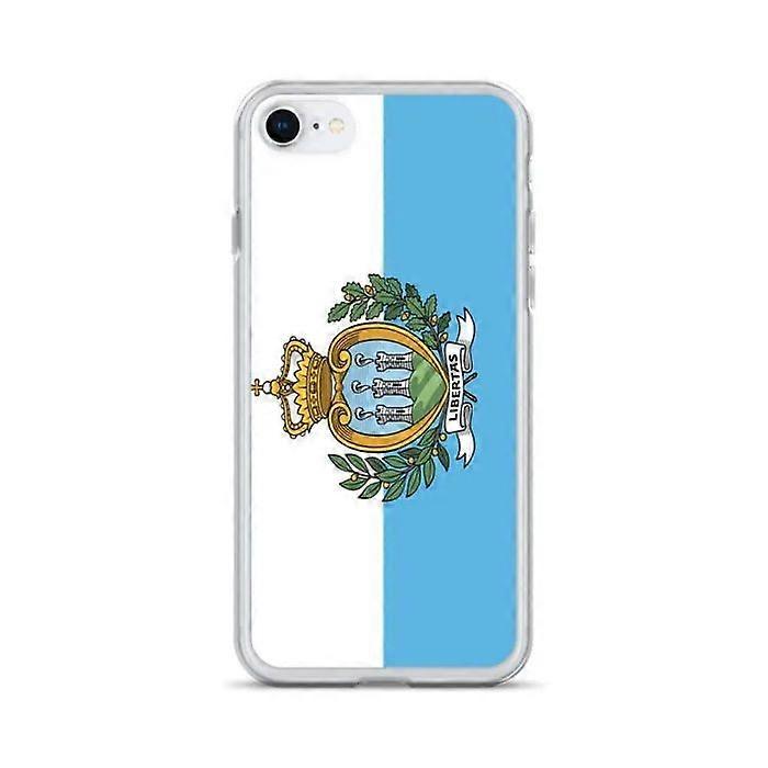 iPhone Case - Multicolor - Flag of San Marino - Flexible - Slim and Lightweight Design - iPhone 7