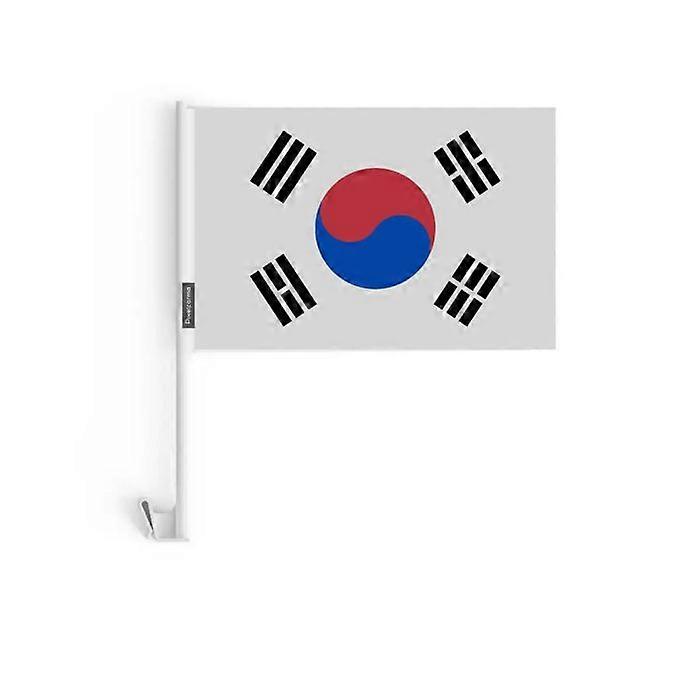 South Korea Car Flag – 14 x 21 cm – Polyester Fabric – Window Attachment – 20 pieces