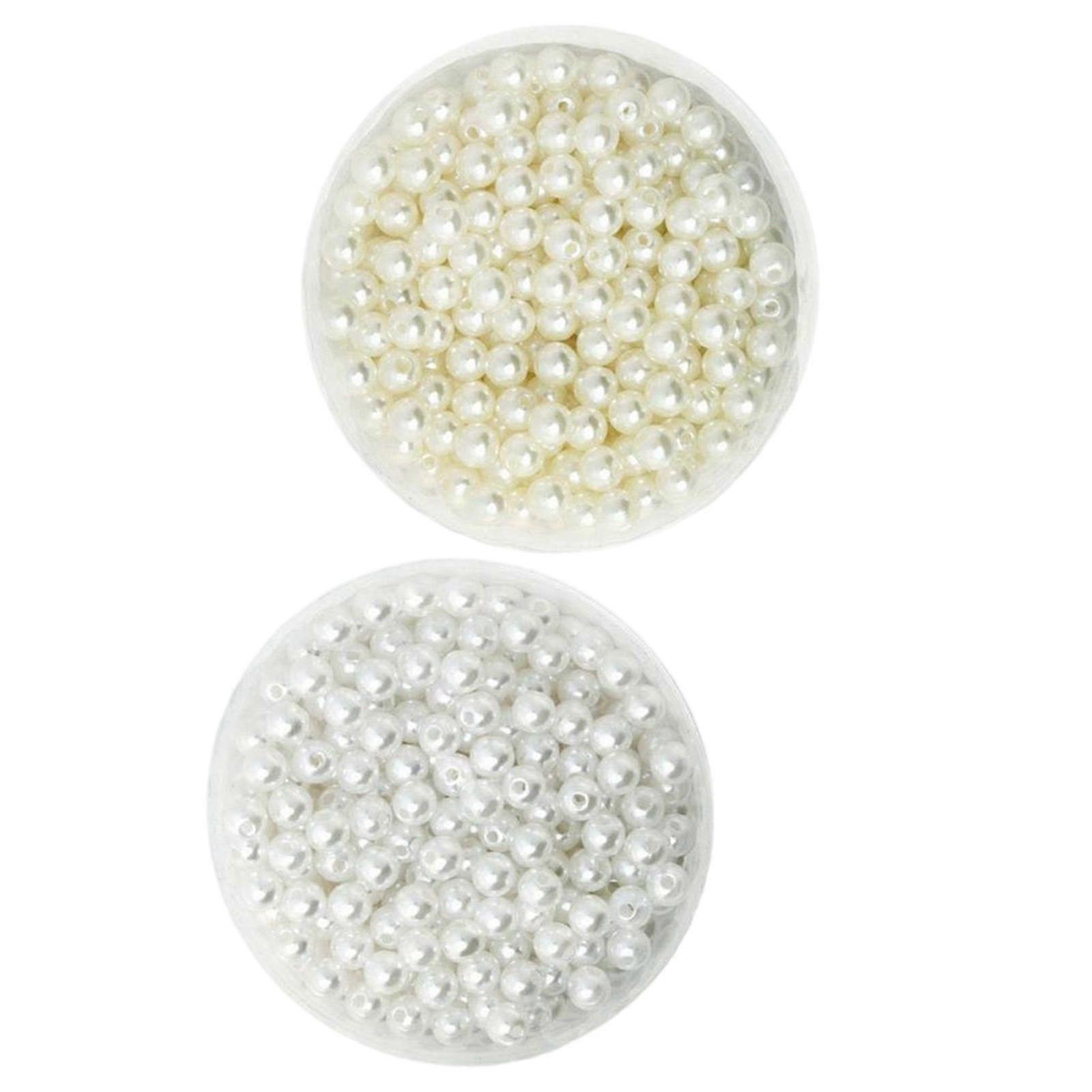 500pcs 6mm Round Plastic Pearl Spacers DIY Spacers