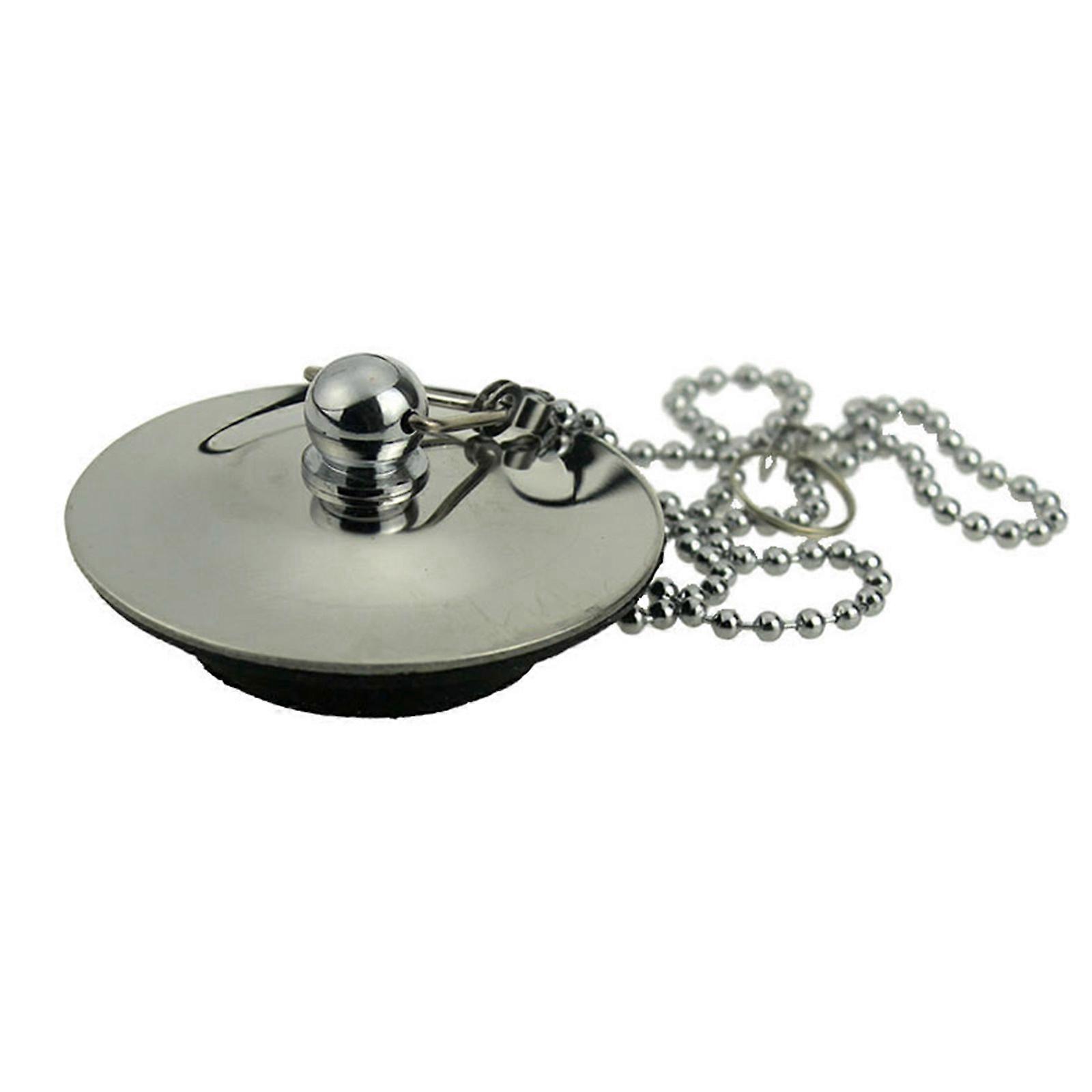 Multiple Use Basin stoppers Drain Plugs with 50cm Chain Easy to Use Washbasin Drain Stoppers for Home & Hotel Sinks
