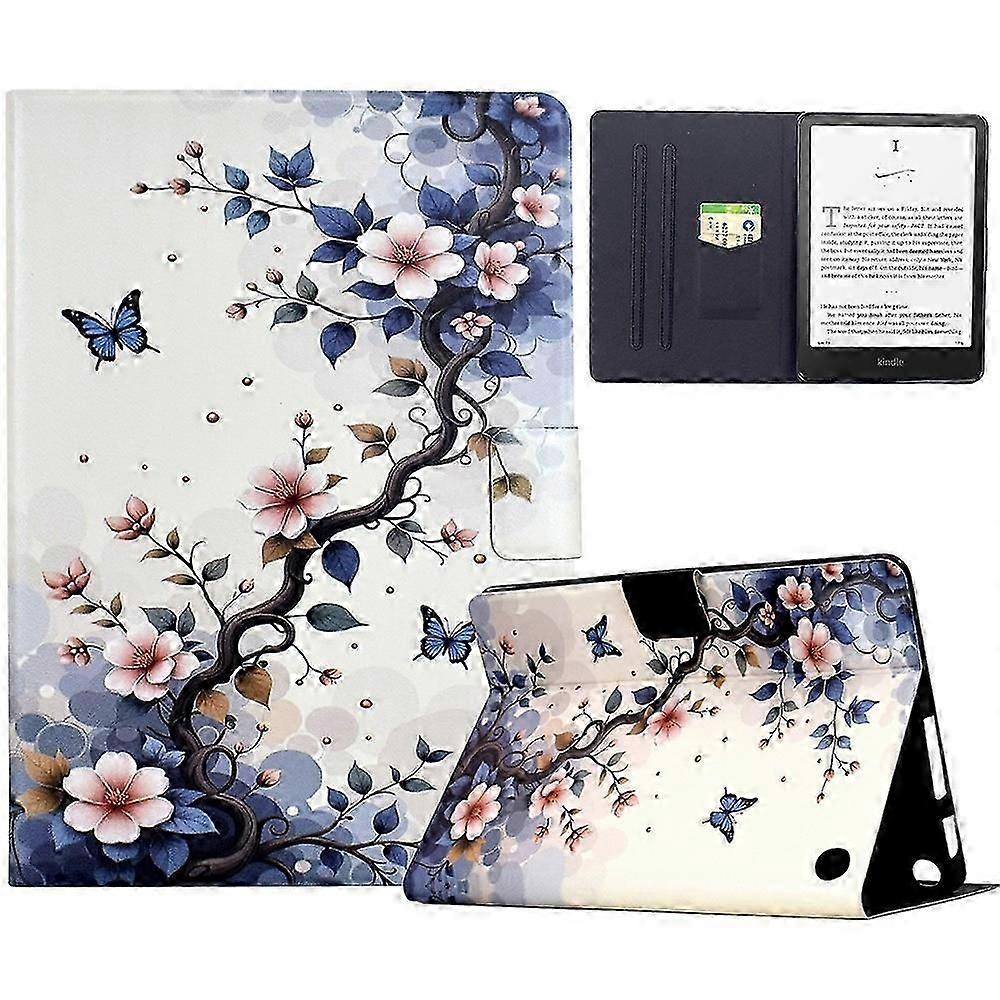 For Amazon Fire 7 (2022) Stand Case Pattern Printing Tablet Leather Cover With Auto Wake Sleep - Pin