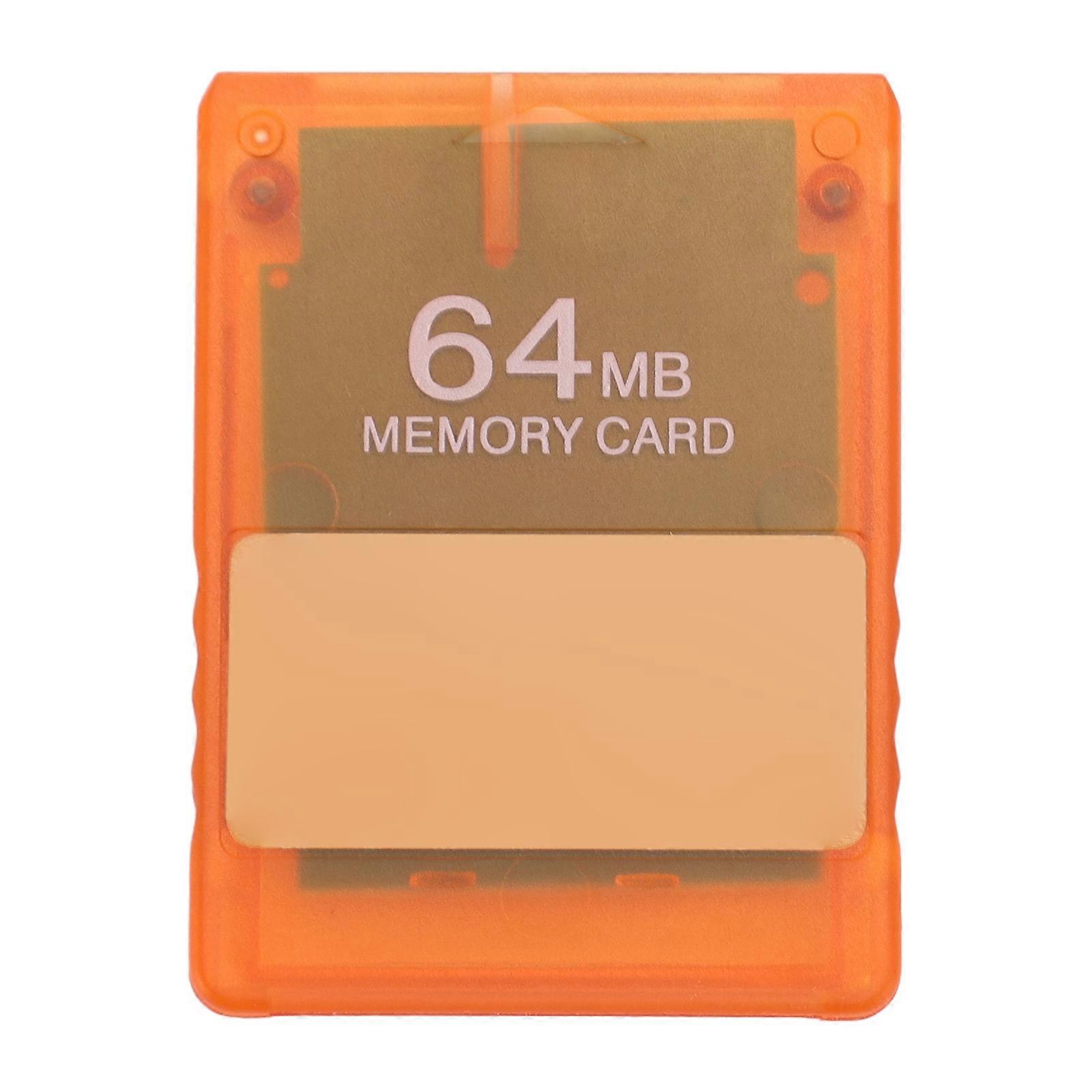 Console Memory Card V1.966 OPL HD Loader Program Card Game Start Card with Transparent Case Transparent Orange 64MB
