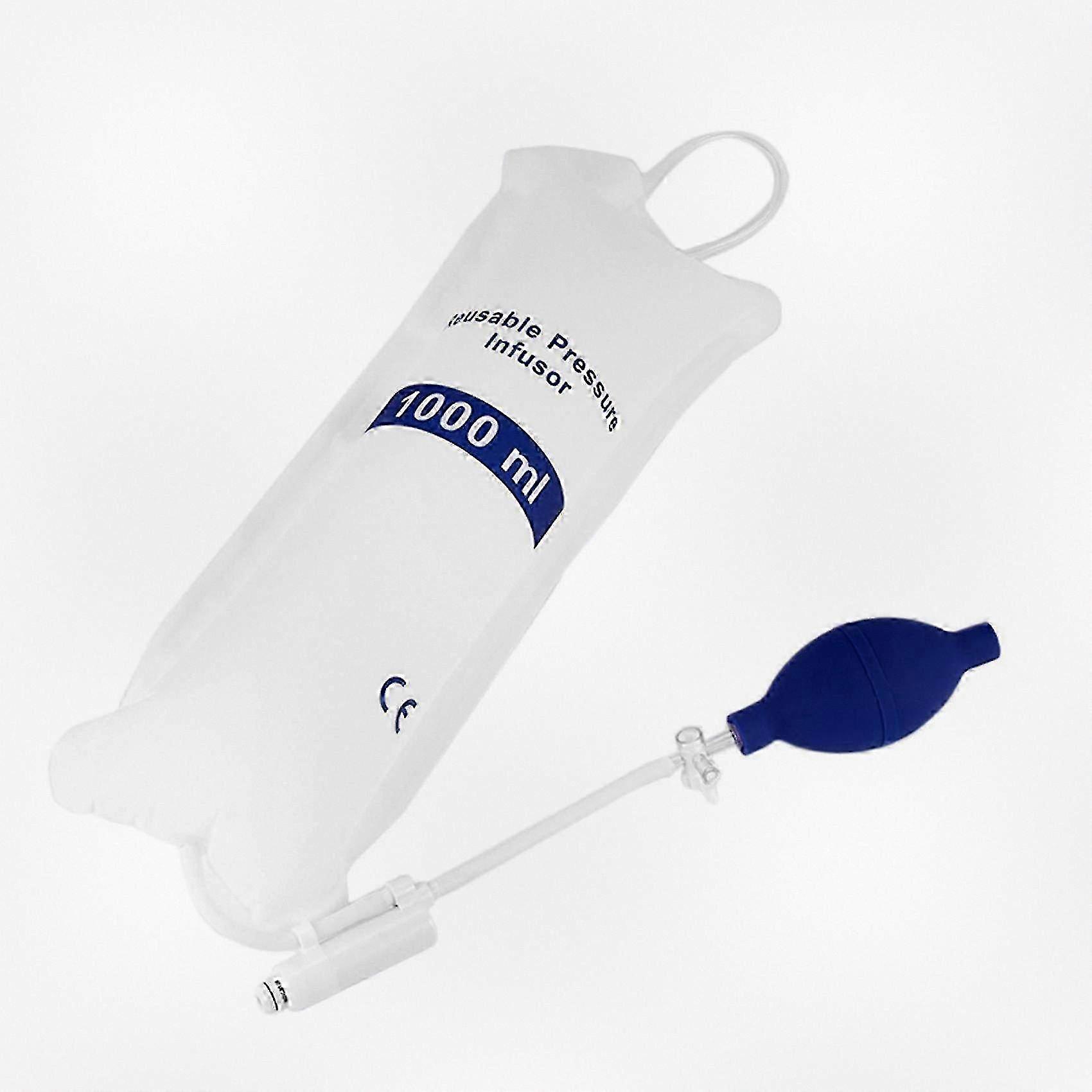2025 1000ml Reusable Pressure Infusion Bag with Pressure Display for Infusion Pump, Suitable for Various Medical Applications