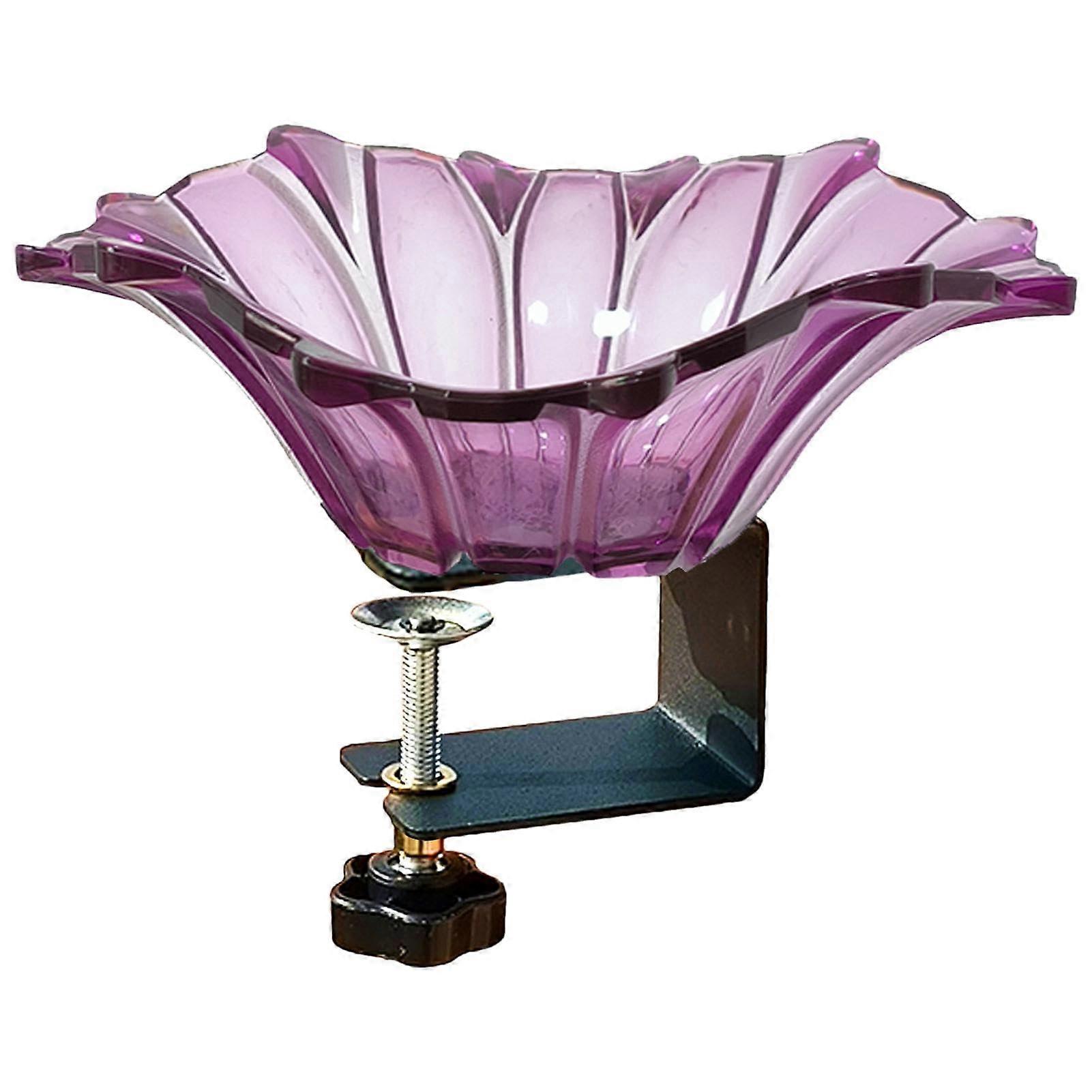Balcony Bird Bath Handmade Railing Feeder Adjustable Base Hummingbird Bath