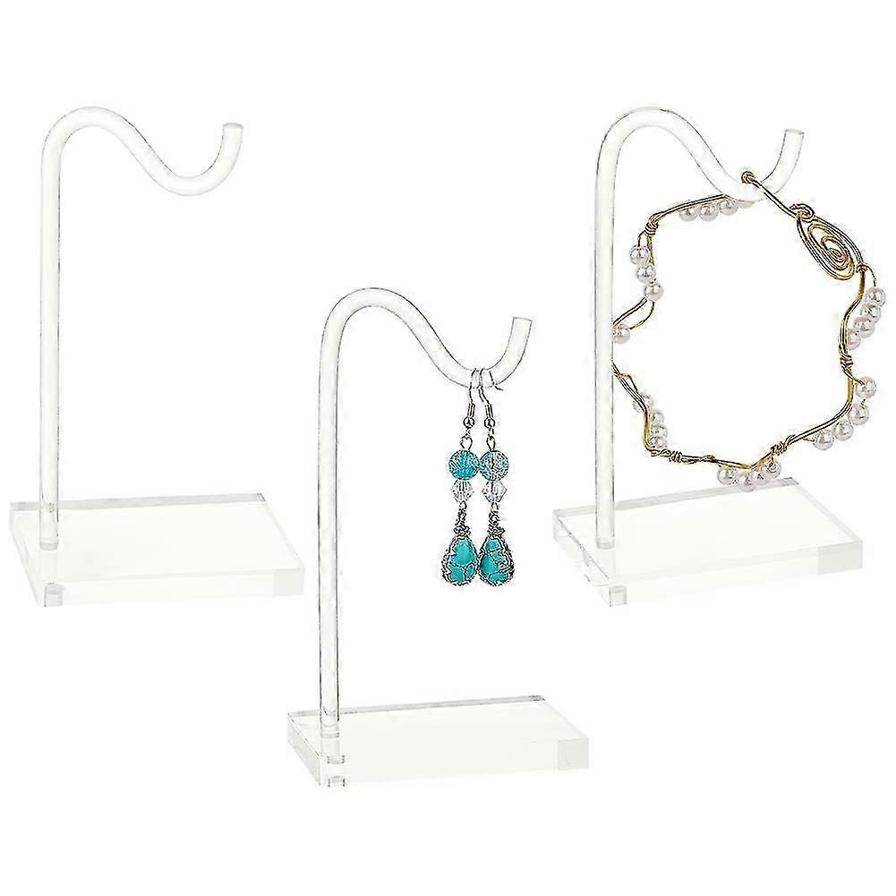 3ピースアクリルジュエリーディスプレイスタンド - 4.9インチカウンタートップオーガナイザー