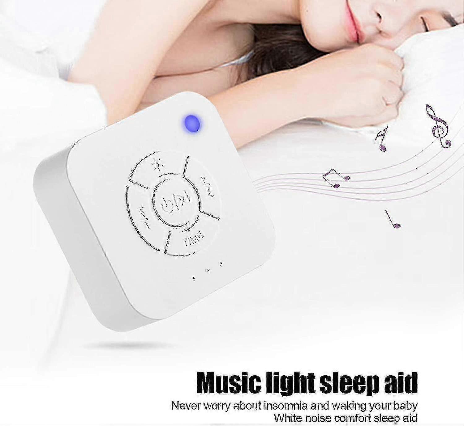 White Noise Machine for Baby Sleep with Timer & Light - Portable Sound Aid