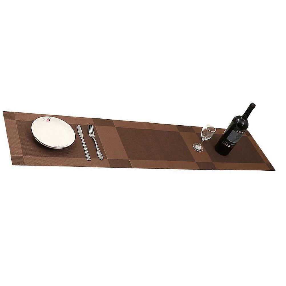 Dining Mat European-Style Table Mat Non-Slip Insulation For Dining Tables Brown 135x30x05cm Quick-Drying 1Pcs