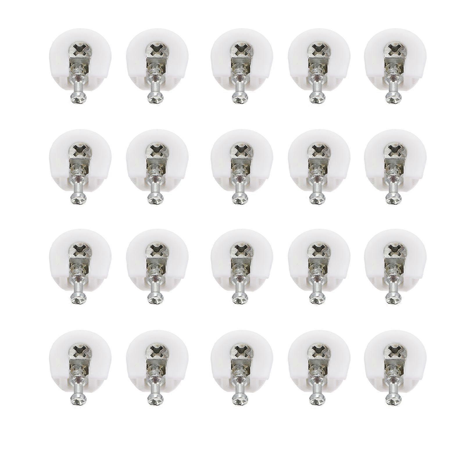 Conectori de mobilier Hardware Șurub de conectare alb Conexiune stabilă pentru dulapuri 2.1X1.9CM Anticoroziune 100Pack