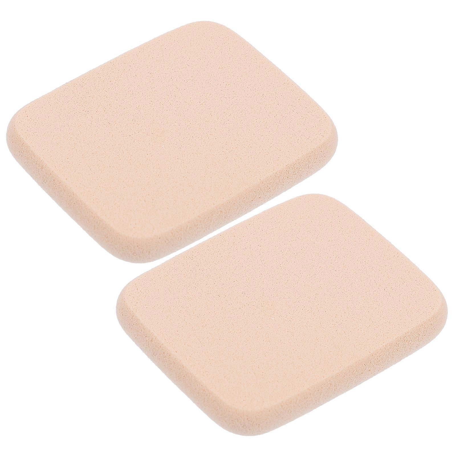 Compact Sponge Puff Assorted Color Travel Use 5.3x4.2cm Foundation Application 2Pcs