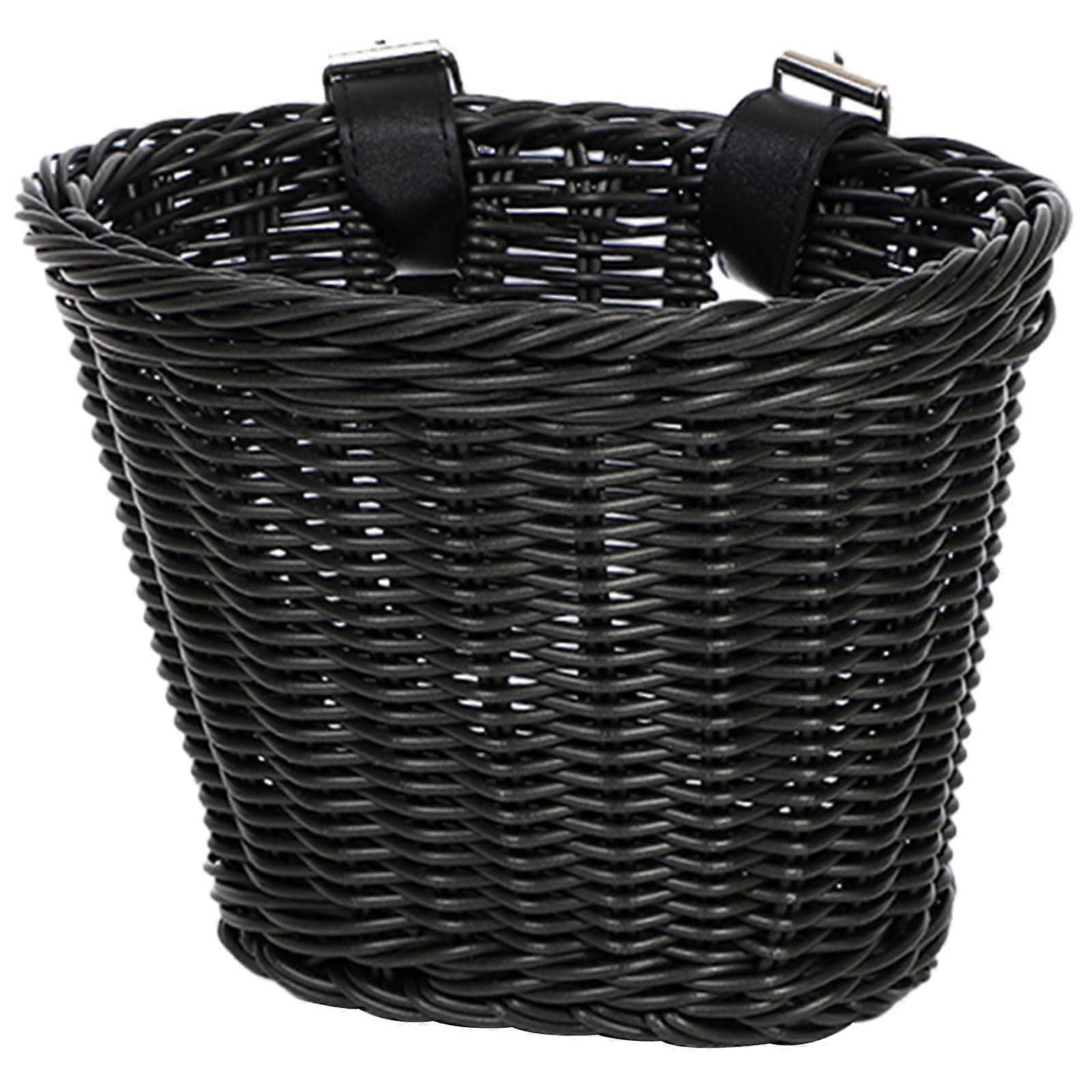 Waterproof woven front basket for kids' bikes, handlebar basket, easy installation