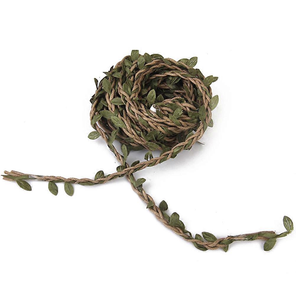 Rattan Wreath Decoration Winding Vines Handmade Garland Rattan Artificial Leaf Vine Plants Hanging Greenery Foliage Home Wall Garden 1Set