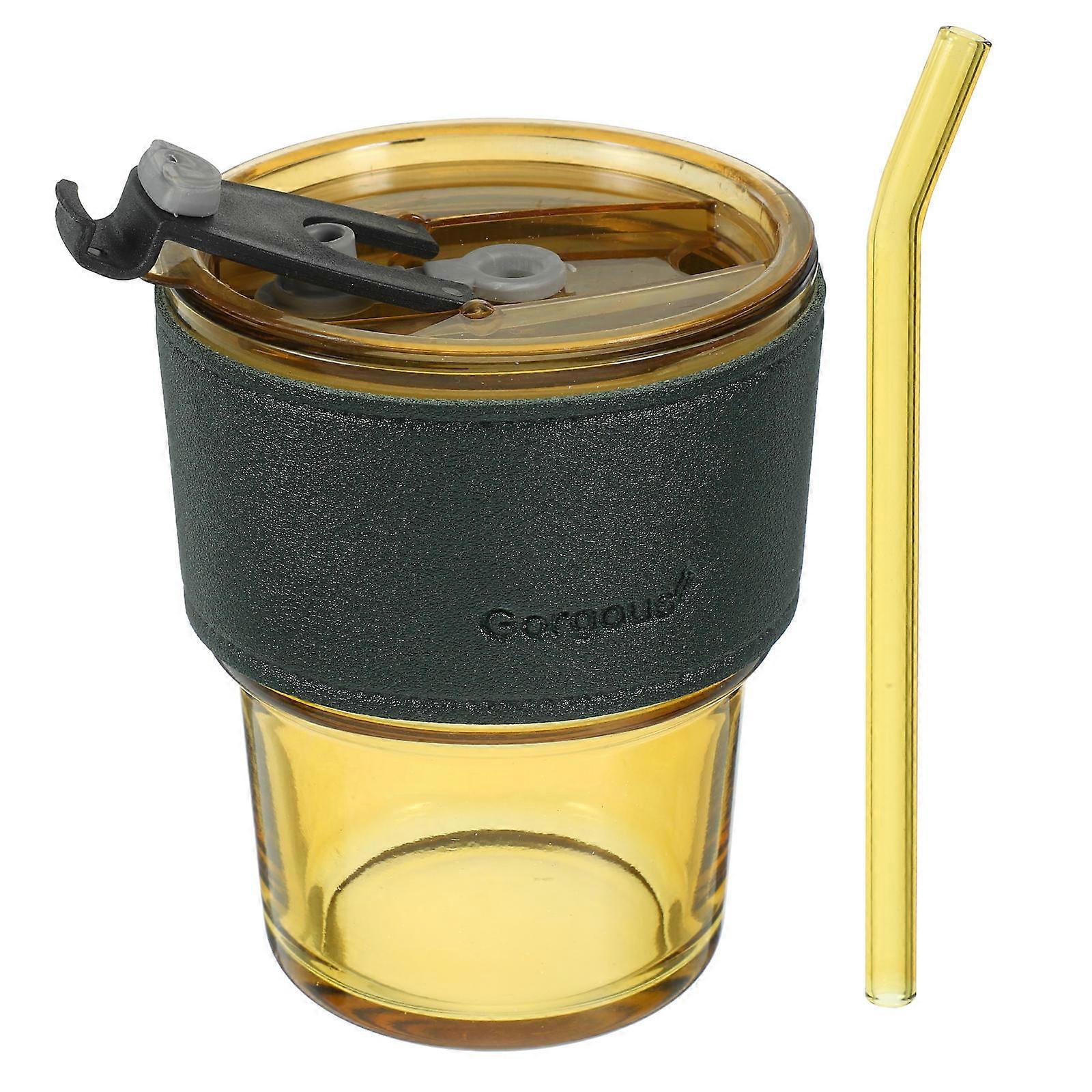 Tasses à café uniques tasse en verre avec manchon de tasse Design créatif à usage domestique 1 ensemble