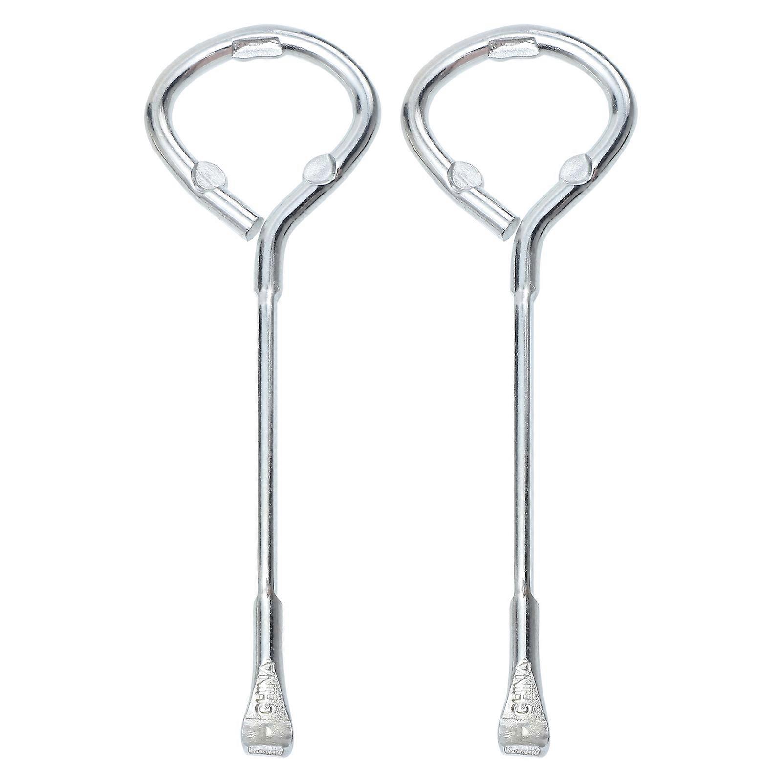 Bucket Lid Tool Durable Practical Opener for Kitchen Use Metal Linear Shape Simple Design 2Pcs