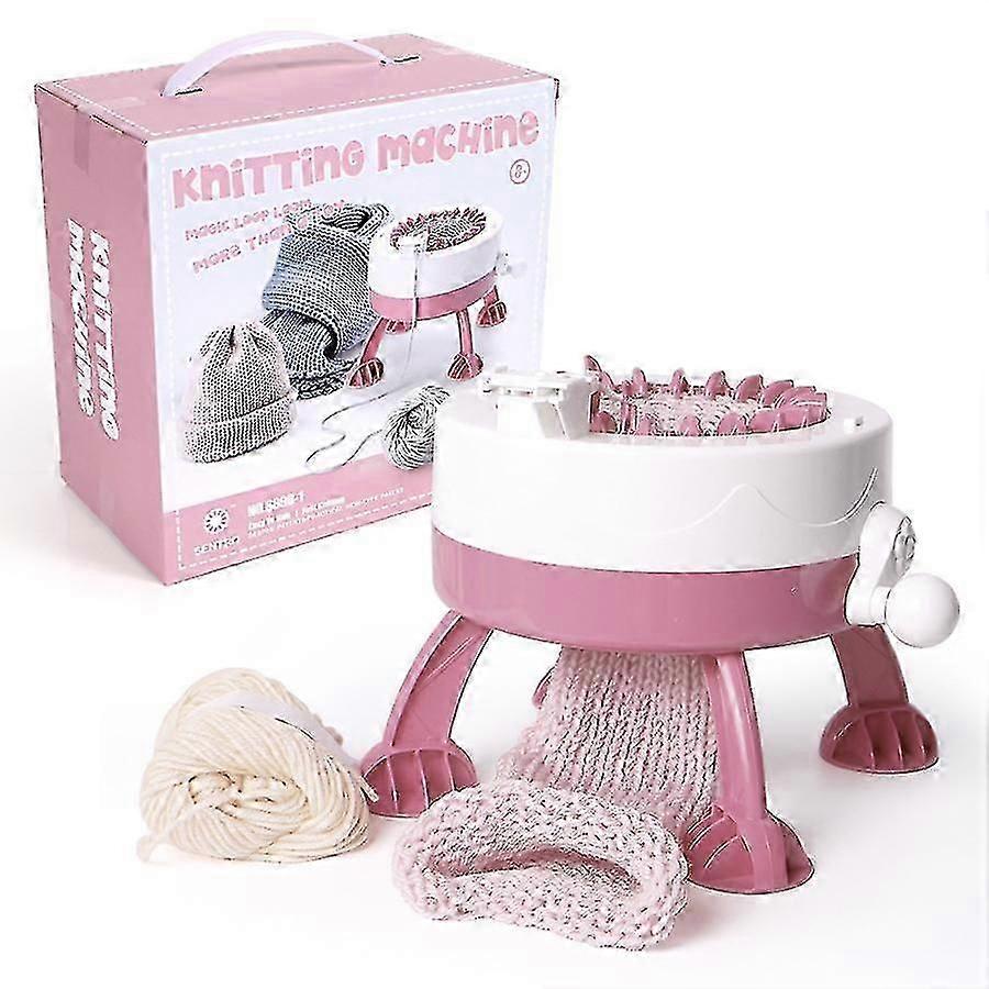 Knitting Machine, Needles Smart Weaving Loom Knitting Board Rotating Double Knitting Loom Machine