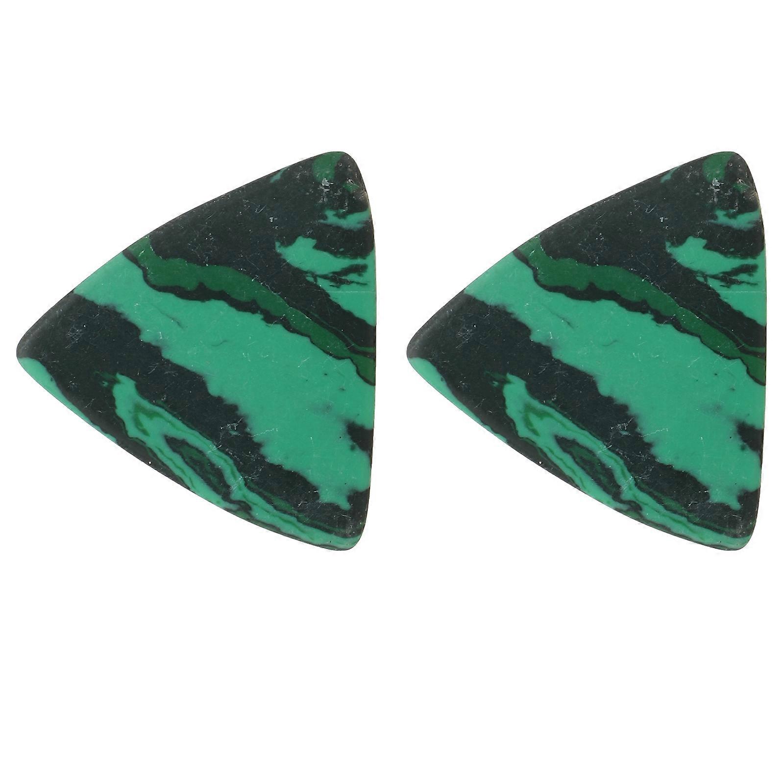Green Guitar Picks Set of 2 Durable Bass Picks for Guitar Practice Smooth Surface Easy Playing for Guitarists Music Enthusiasts