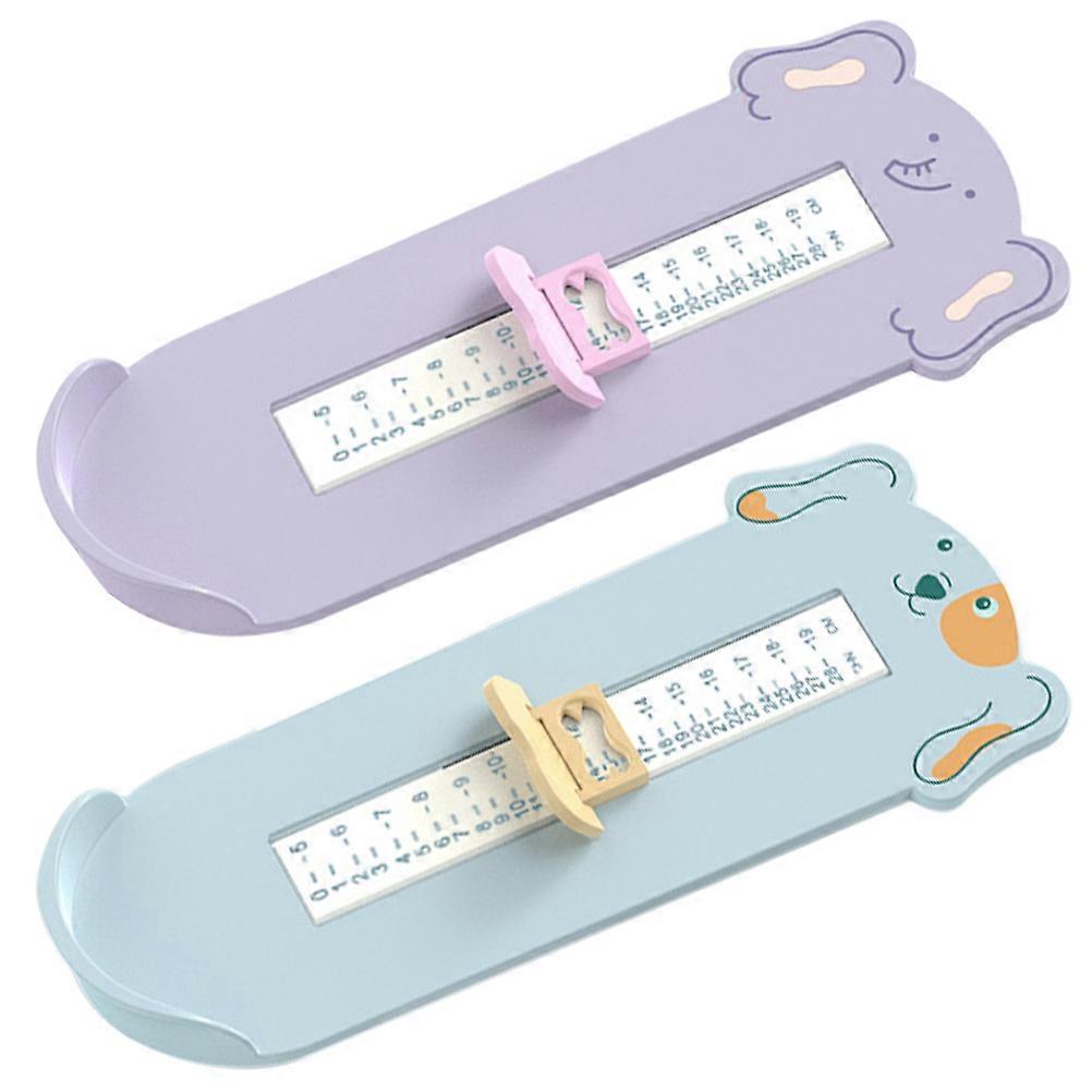 Shoe Measurement Device for Kids Determining Shoe Size Purple 25.1x12cm 2Pcs