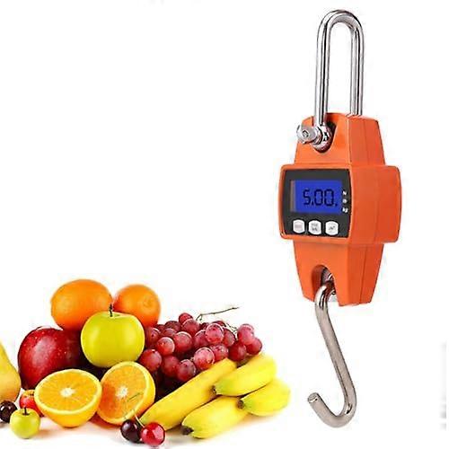 300 kg Spring Scale Mini Digital Hook Scale Portable Stainless Steel LCD Electronic Weight Crane Scale