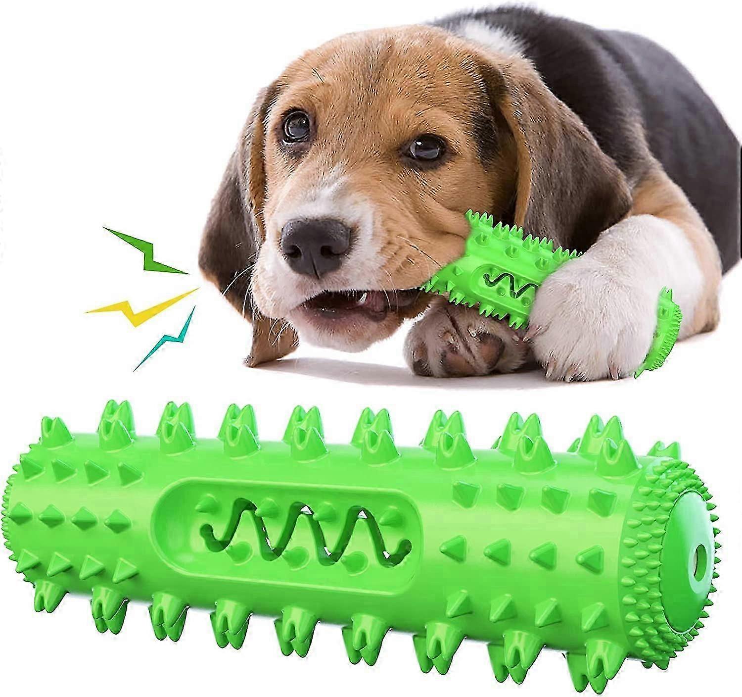 Puppy Teething Chew Toys, Dog Chew Toys - Corn Stick Tough Toys for Training and Cleaning Teeth, Squeaky Suction Cup Toothbrush Interactive Toy