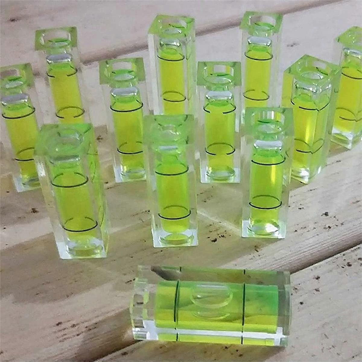 10Pcs Bubble Spirit Level 10X10X29mm Square Levels for Wall Frames