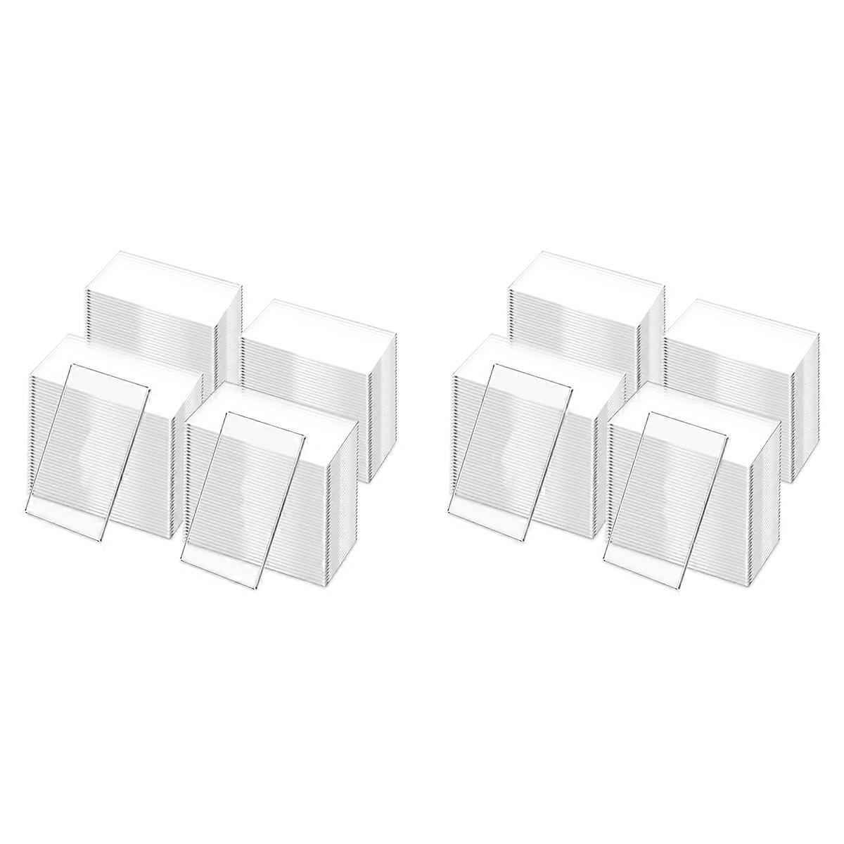 50Pcs Clear Acrylic Table Place Card Rectangle Card Name Tag DIY Deco