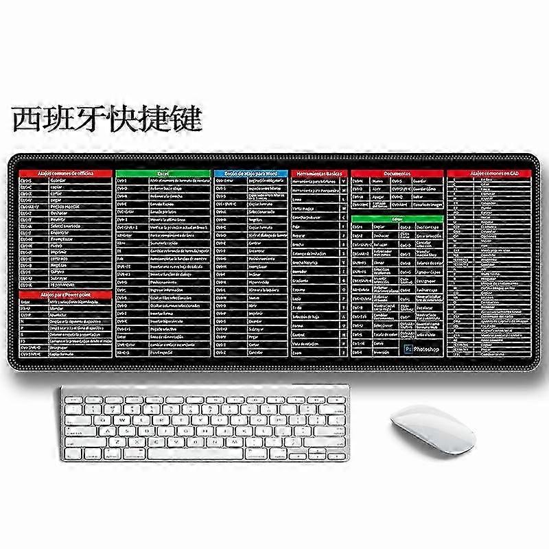 Keyboard Shortcut Mouse Pad Gaming Pad Desk Mat Keyboard Shortcut Pad Computer Mouse Pad