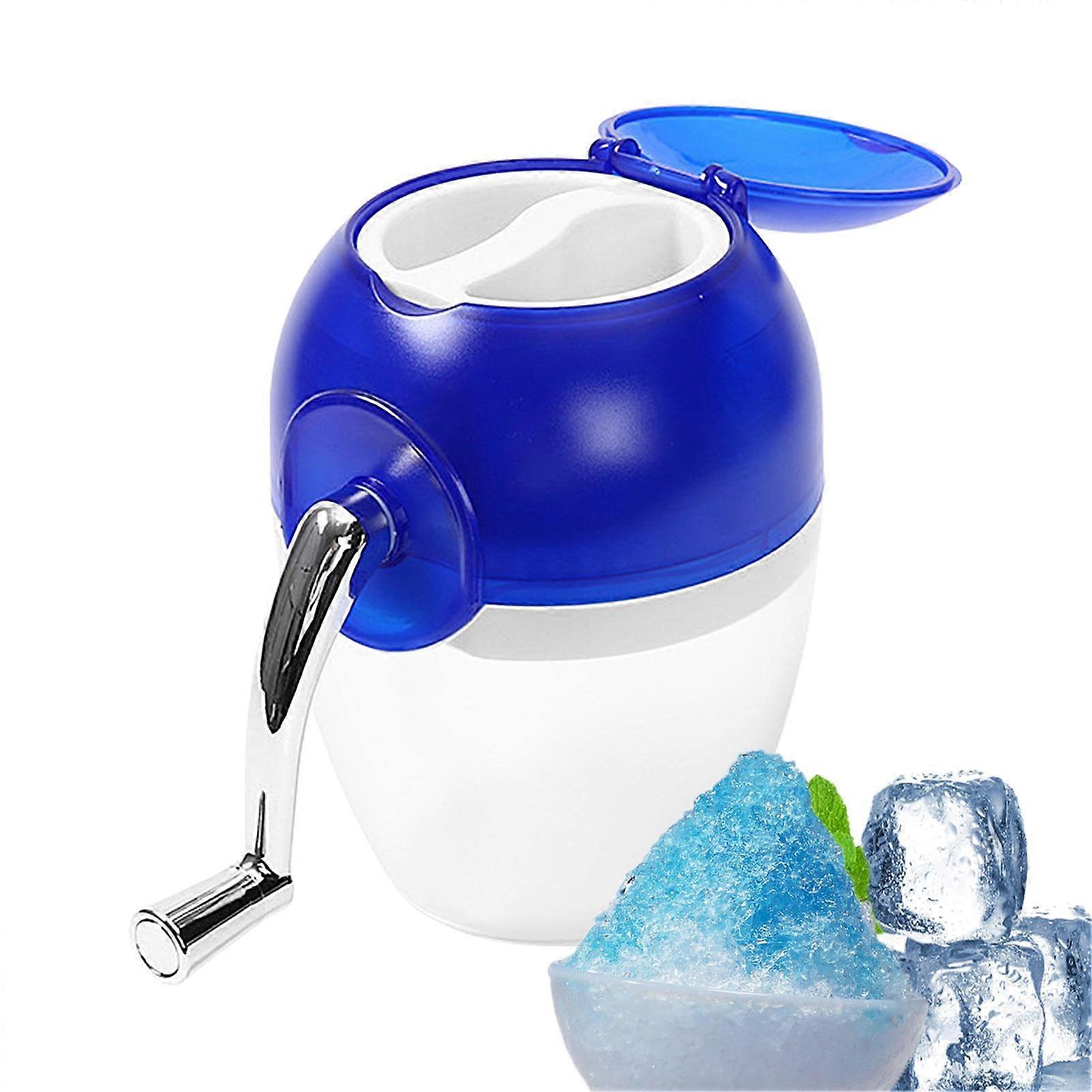 Manual snow cone machine, ice breaker, handcrank ice shaver for home