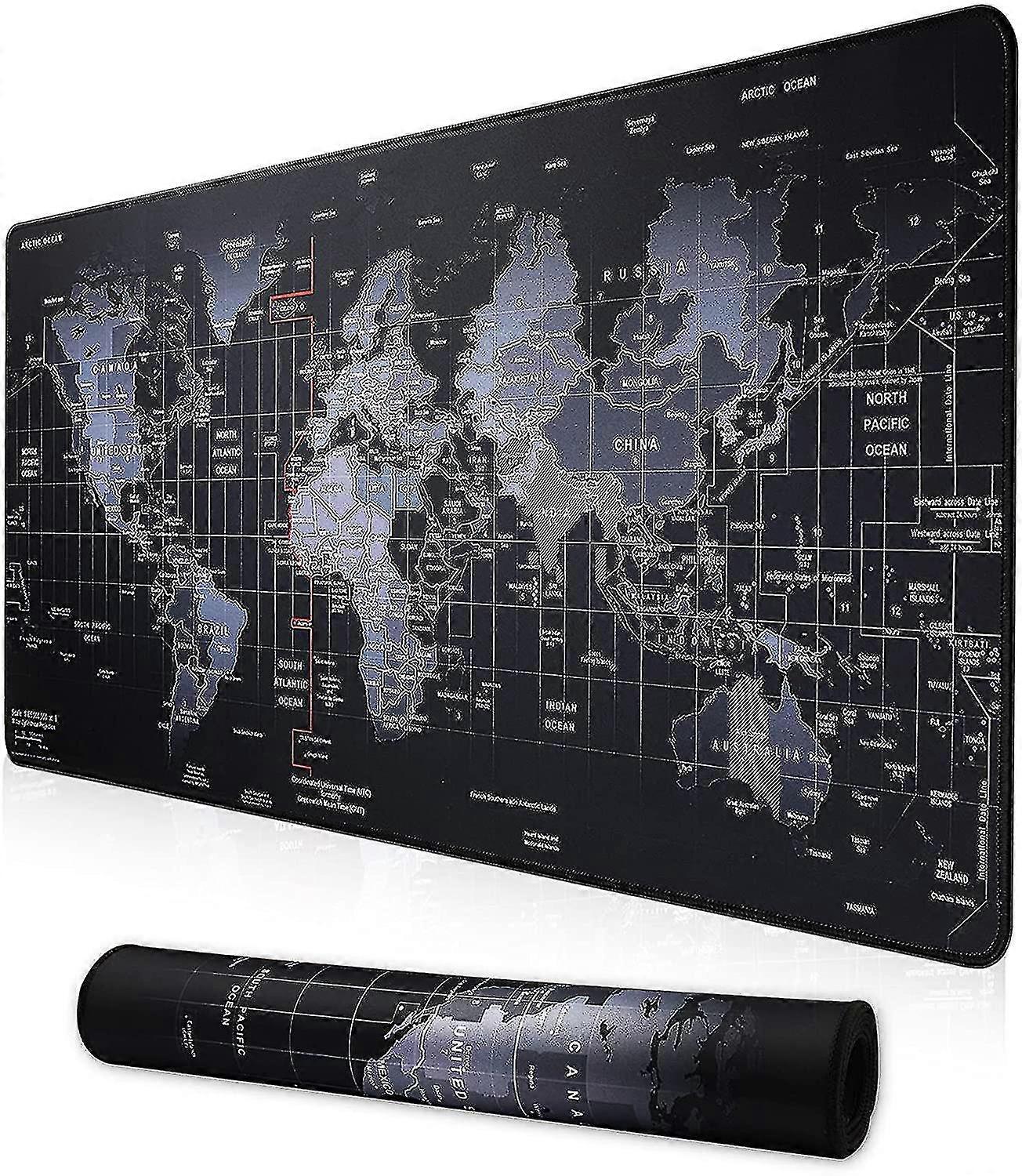 Large Gaming Mouse Pad & Computer Mouse Mat (35.4x15.7x0.1in, Map)