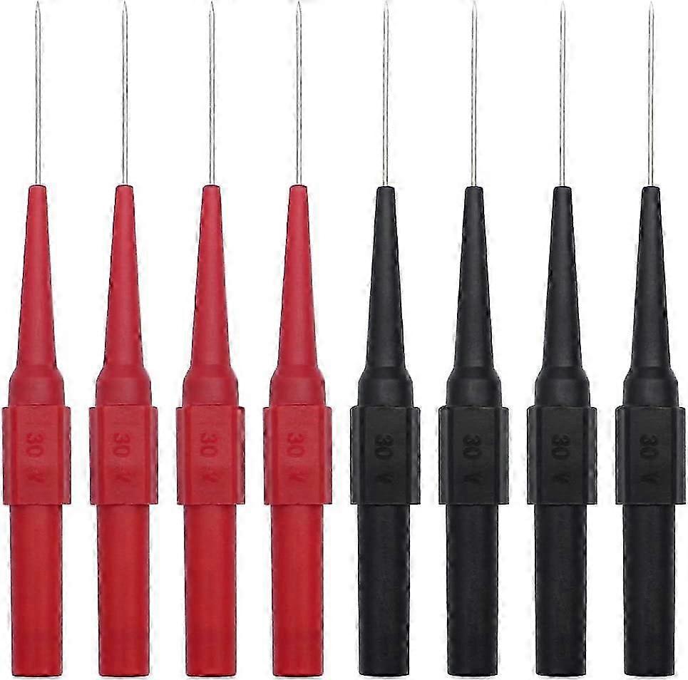 8 Pieces of Insulation Piercing Needles with Stainless Steel Pointed Tips for Multimeters Suitable for Electricians and Laboratories