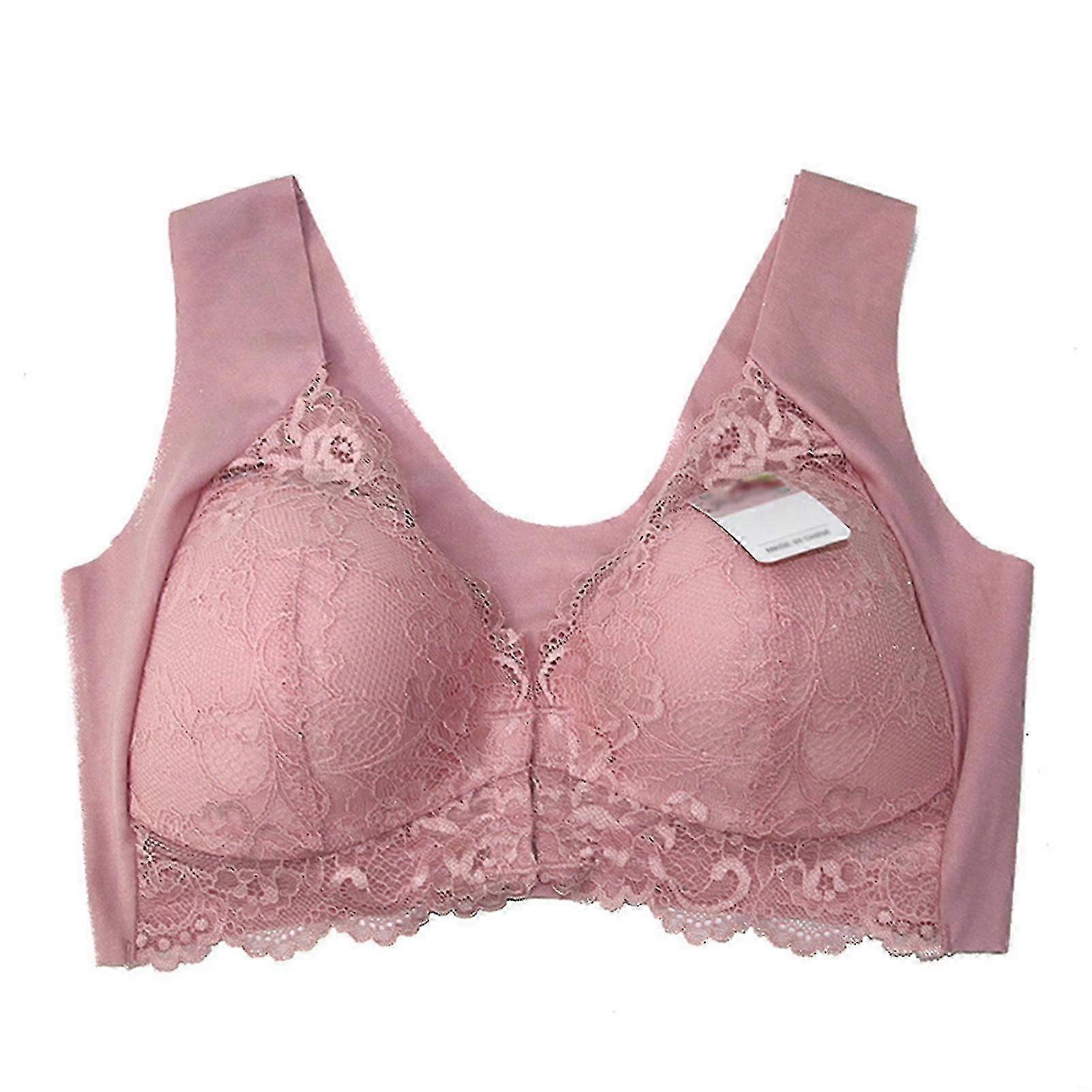 Sutiã de fechamento frontal com elevação de renda floral Stretch 5d Shaping Sutiã sem costura Push Up Roupa íntima de cobertura total para Big Cup 0619
