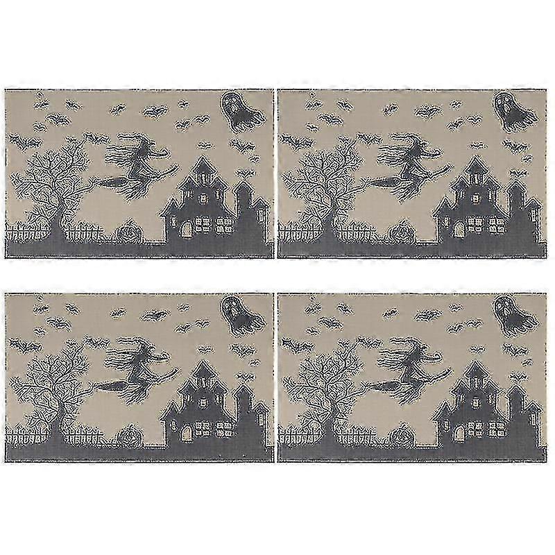 4pcs Table Mats for Halloween Decorations
