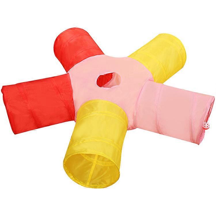 Comfortable Domestic Cat Tunnel Foldable Pet Playing With Tunnel Tube Toy-Style2