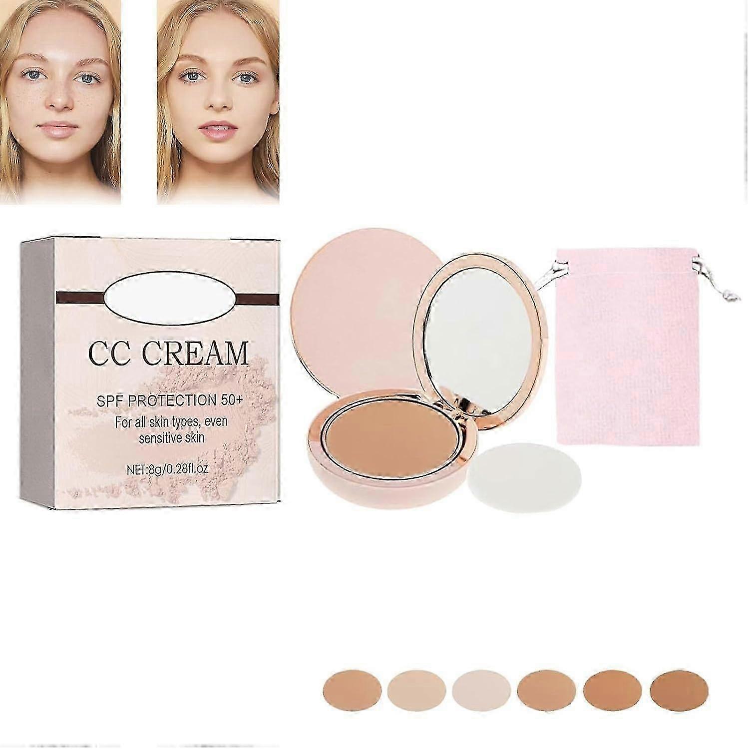 Illumina CC Creamy Compact Spf 50,Full Coverage Concealer, Foundation Concealer, Color Correcting Concealer, Always CC Creamy Compact Spf 50+ and Pouc