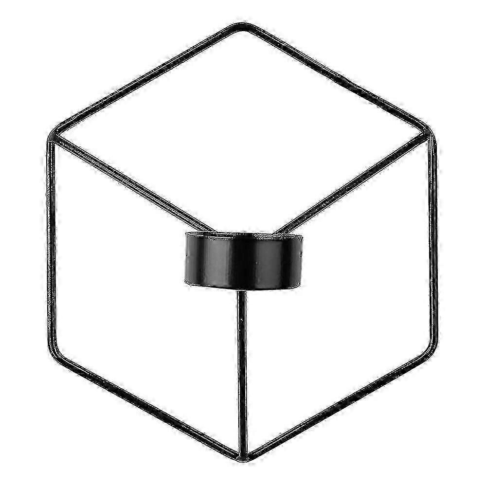 북유럽 스타일 3d 기하학적 촛대 금속 벽 캔들 홀더 홈 장식 장식품