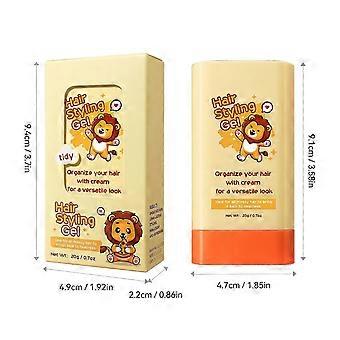 Hair Styling Gel, Hair Styling Cream, Hair Wax Stick Built-in Comb 2-in-1 Hair Finishing Stick, Refreshing and Non-Greasy