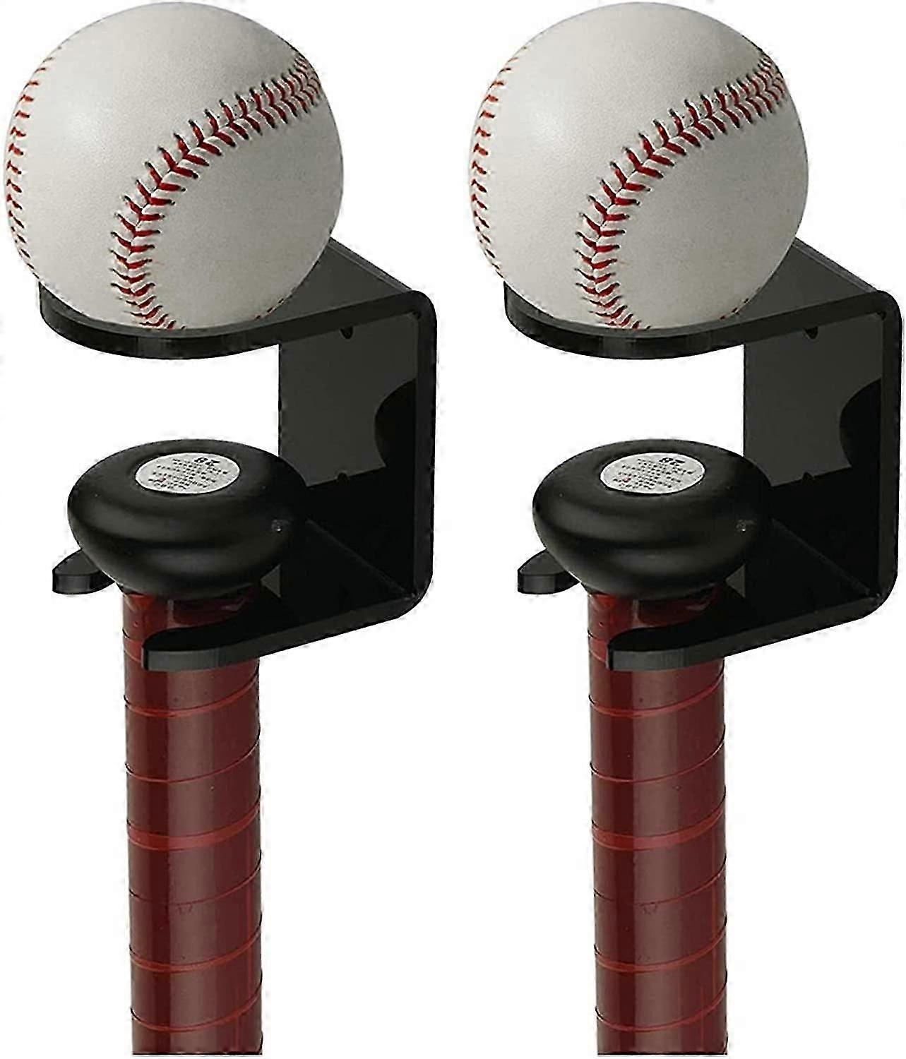 Acrylic Wall Mount Bat Rack - Anti-Rust Display Holder for Baseball Bats