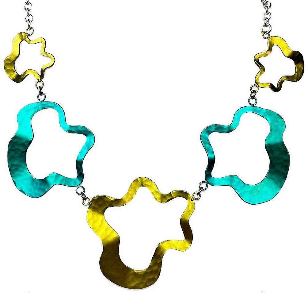 Ti2 Titanium Multi Splat Necklace - Kingfisher/Yellow