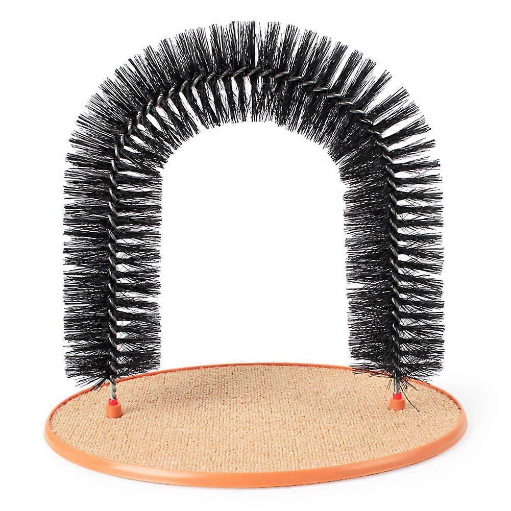 Cat Arch Self Groomer Massager Cat Face Scratcher with Scratching Pad for Indoor Kittens and Small Dogs